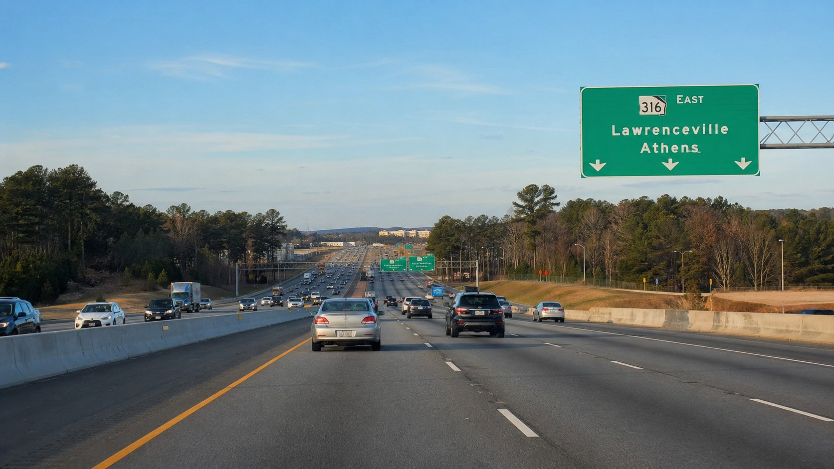 Highway 316 at Lawrenceville exit east
